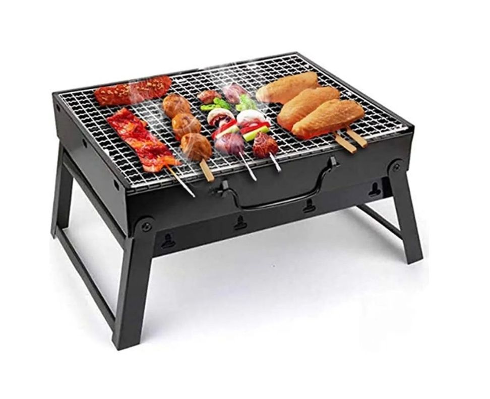 Asador Parrilla Plegable Portátil Camping Carbon-0