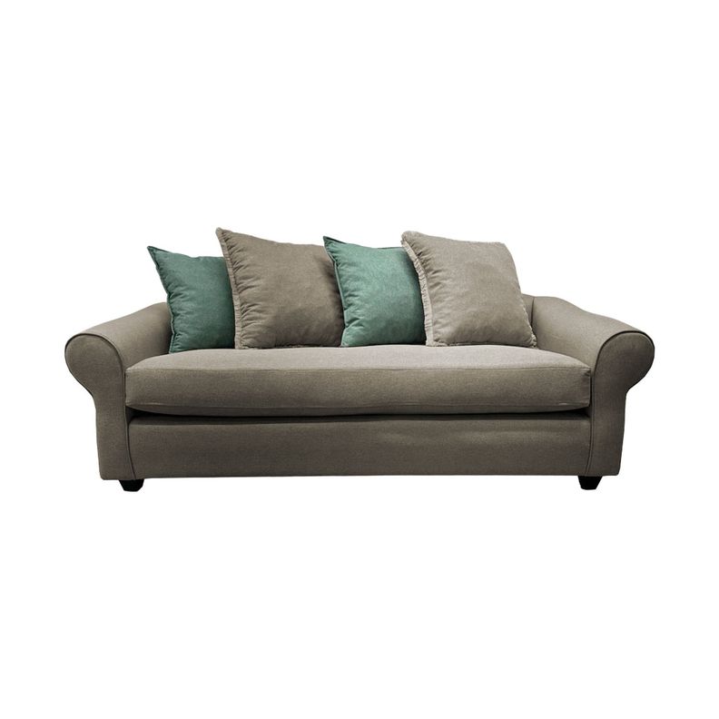 SOFA PRAT CHENILLE BEIGE 3 CUERPOS