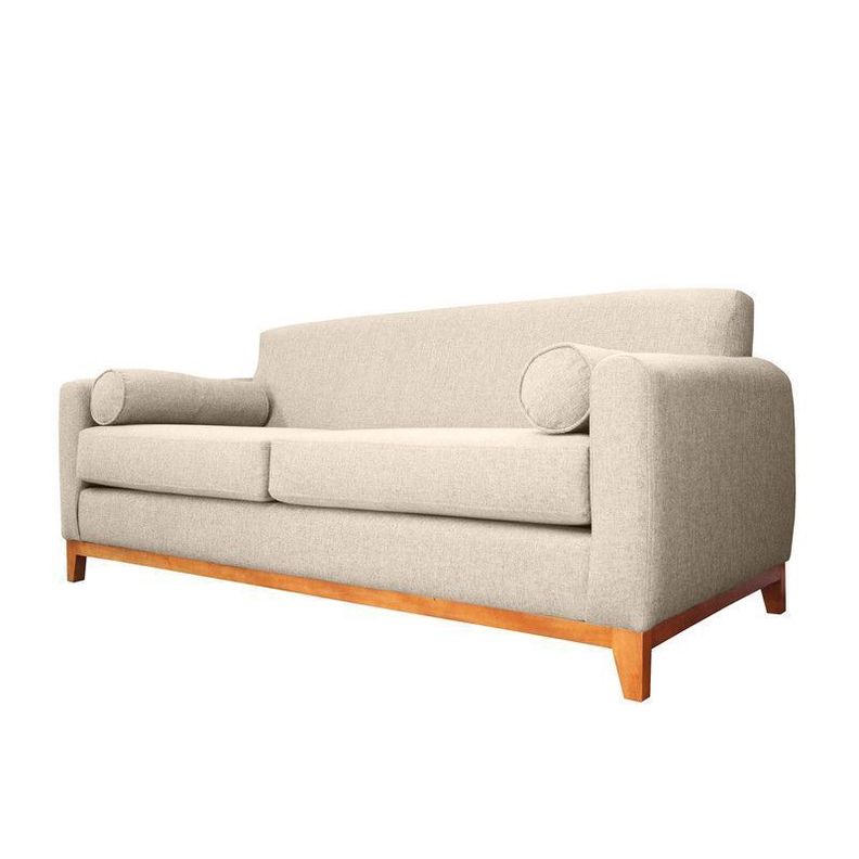 Sofá Meli Felpa Beige 3 Cuerpos-1