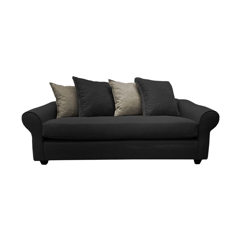 SOFA PRAT CHENILLE GRAFITO 3 CUERPOS
