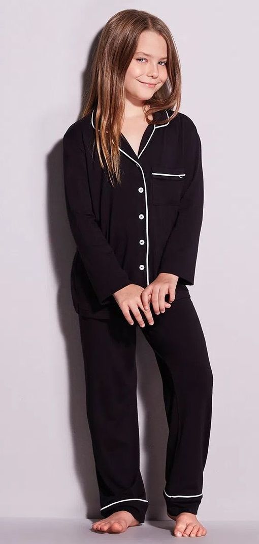 Pijama Niña Negro-1