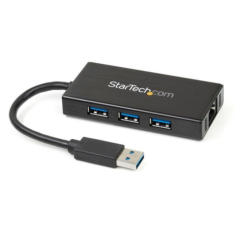 Adaptador Startech Hub ST3300GU3B USB-A a RJ-45/USB-A(3) 4 Puertos-0