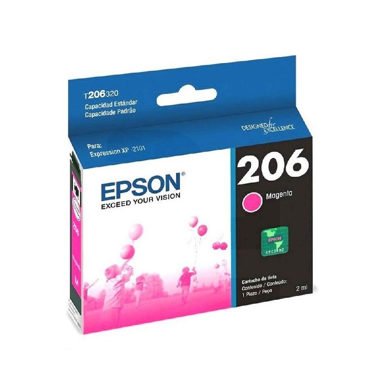 Cartucho de Tinta Epson T206 2ml pág. 200 Magenta T206320-AL-1