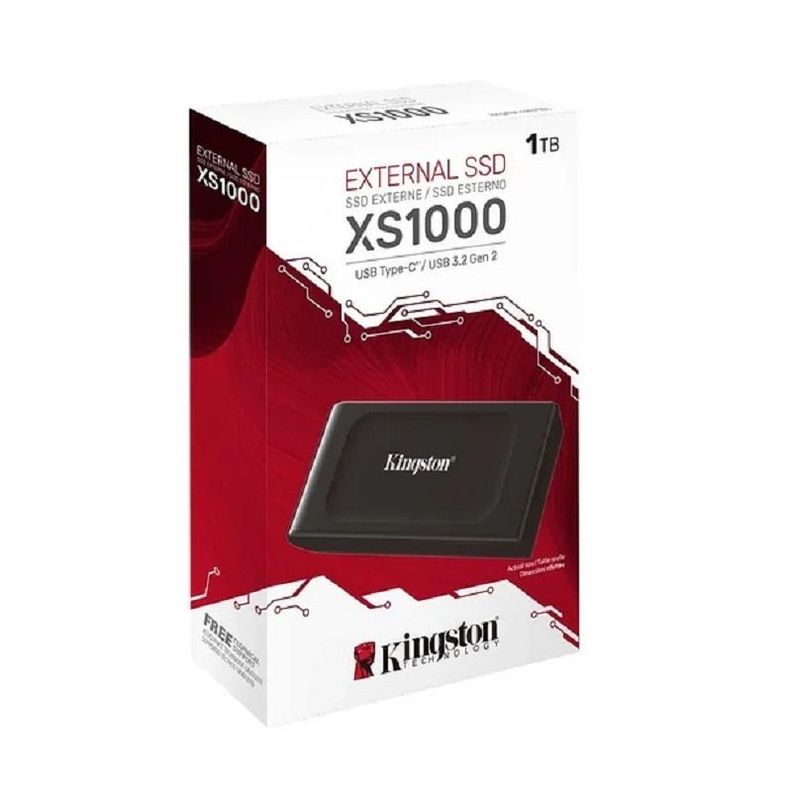 Disco Duro Externo Kingston XS1000 2Tb Usb 3.2 Gen 2 Negro-1