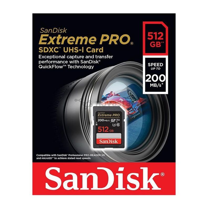 Memoria SD SanDisk Extreme Pro 512Gb Video Class V30-1