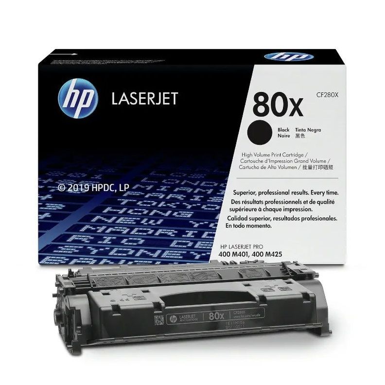 Cartucho de Tóner HP 80X pág. 6.900 Negro Alto Rendimiento CF280X-1