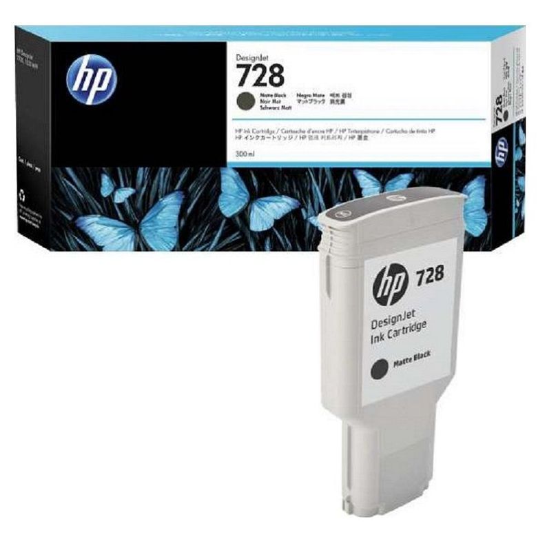 Cartucho de Tinta HP 728 300ml Negro Mate F9J68A-1