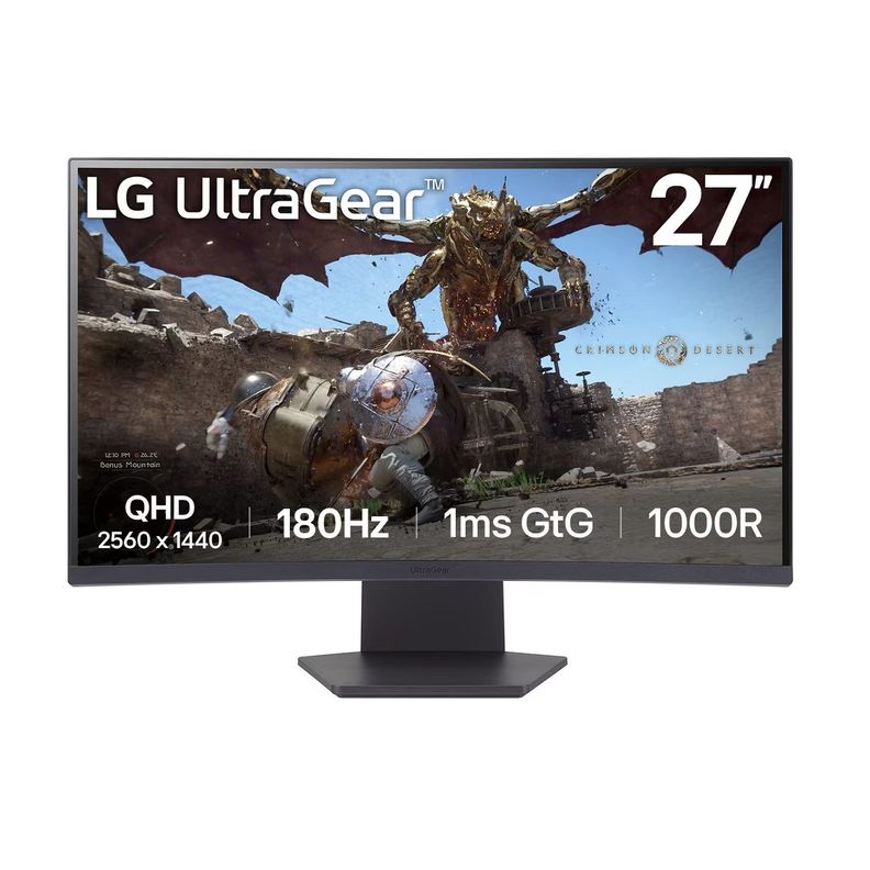 Monitor Gamer LG UltraGear 27" QHD 2560x1440 D-Port,HDMI Curvo-0