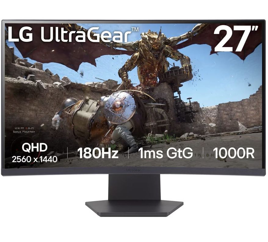 Monitor Gamer LG UltraGear 27" QHD 2560x1440 D-Port,HDMI Curvo-1