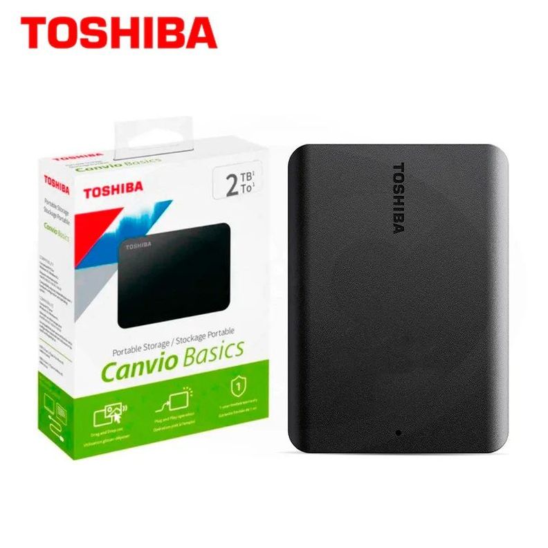 Disco Duro Externo Toshiba Canvio Basics 2Tb Usb 3.0 Negro-1