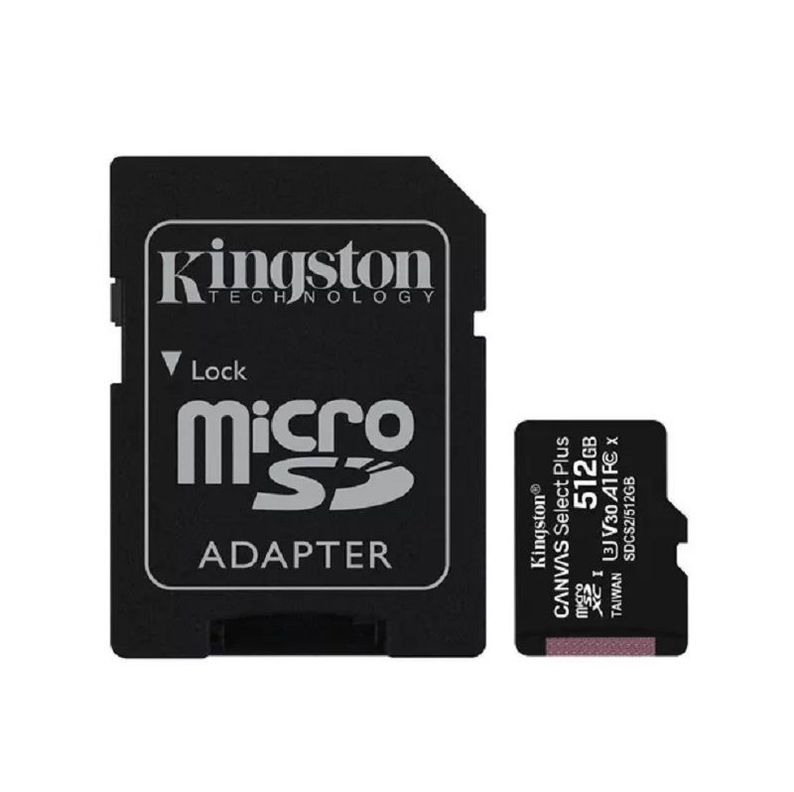Memoria MicroSD Kingston Canvas Go Plus G2 512Gb Esc 90MB/s Lec30MB/s-0