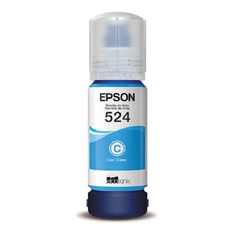 Botella de Tinta Epson T524 17,26ml pág. 6.000 Cyan T524220-AL-1
