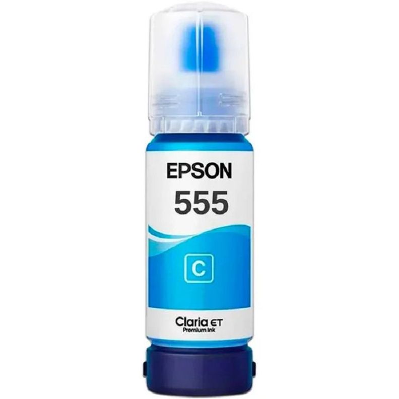 Botella de Tinta Epson T555 70ml pág. 6.200 Cyan T555220-AL-1