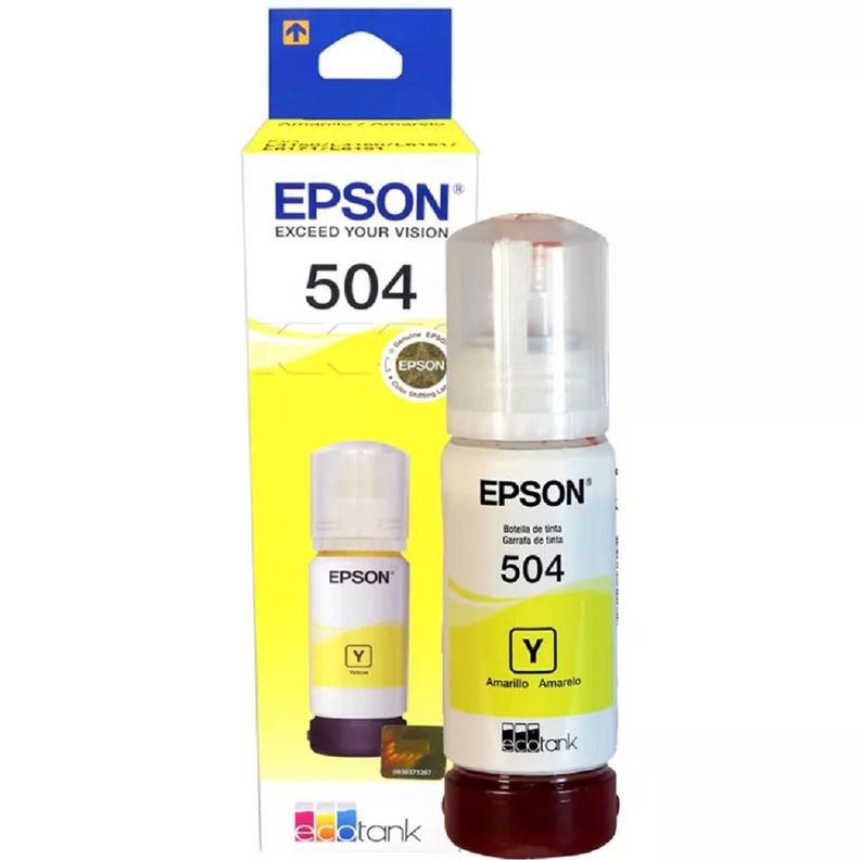 Botella de Tinta Epson T504 70ml Amarilla-0