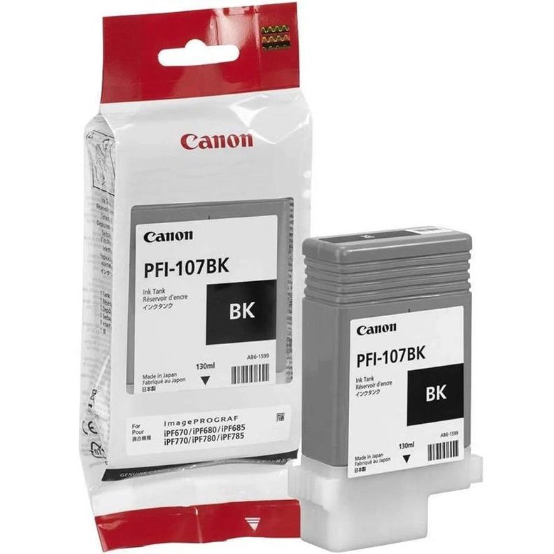 Cartucho de Tinta Canon PFI-107BK 130ml Nego 6705B001-0