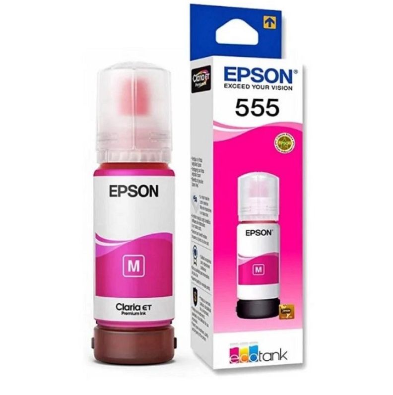 Botella de Tinta Epson T555 70ml pág. 6.200 Magenta T555320-AL-0