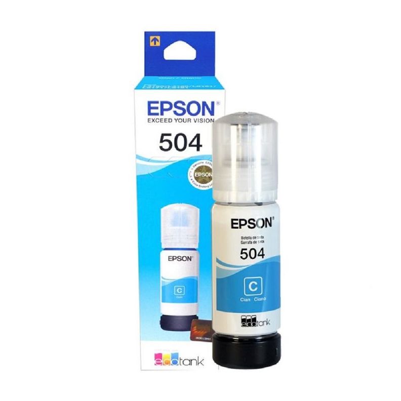 Botella de Tinta Epson T504 70ml Cyan-0
