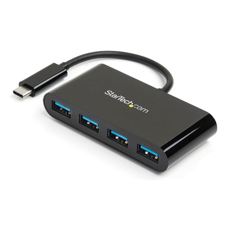 Adaptador Startech Hub USB-C a USB-A 4 Puertos HB30C4AB-0