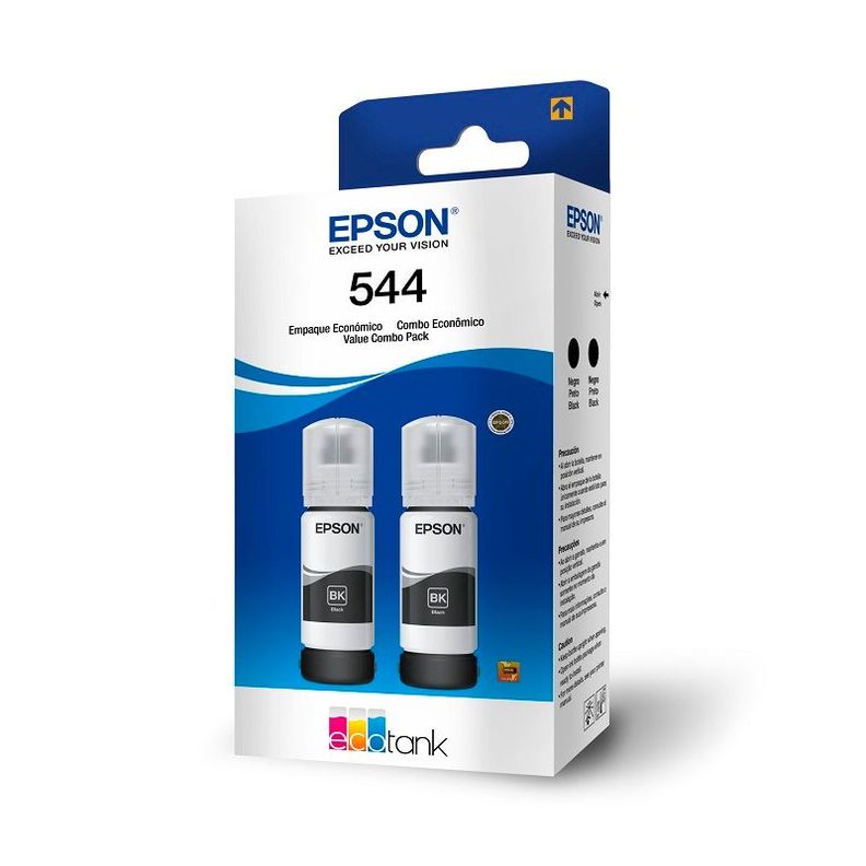 Botellas de Tinta Epson T544 pág. 4.500 Negro T544120-2P-0