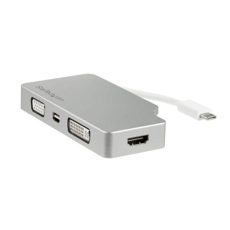 Adaptador Startech Hub USB-C a HDMI/VGA/MiniDP/DVI 4 Puertos-0