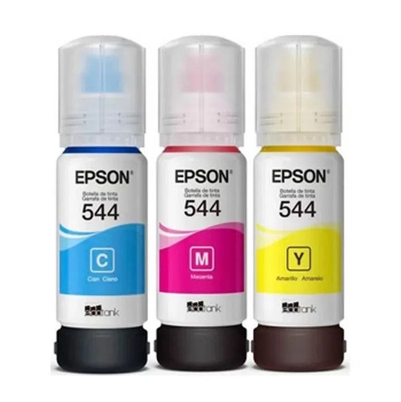 Botellas de Tinta Epson T544 65ml pág. 4.500 C-M-A T544520-3P-1