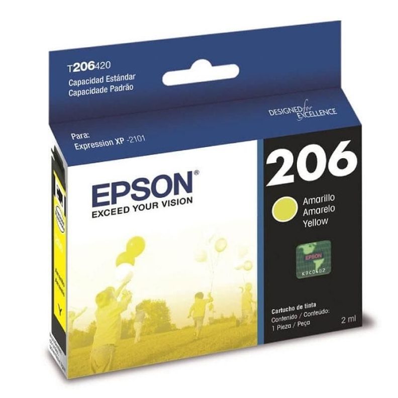 Cartucho de Tinta Epson T206 2ml pág. 200 Amarillo T206420-AL-0