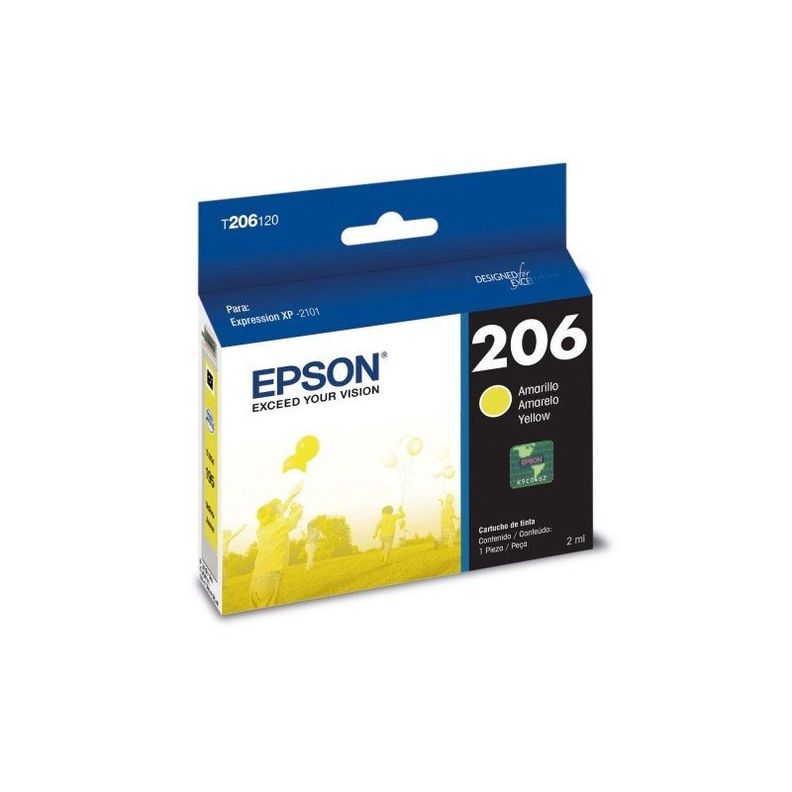 Cartucho de Tinta Epson T206 2ml pág. 200 Amarillo T206420-AL-1