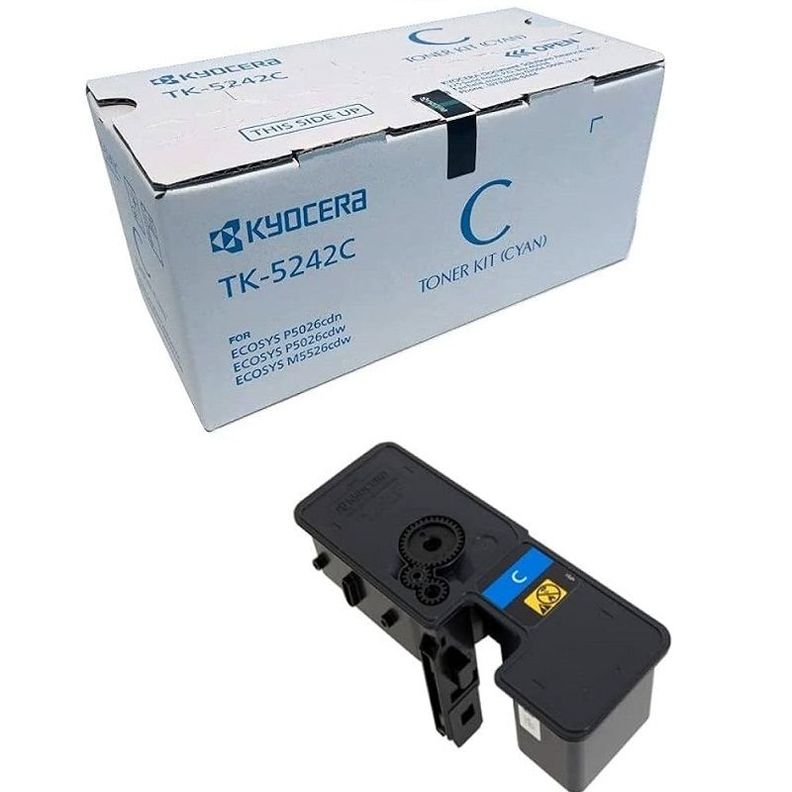 Cartucho de Tóner Kyocera TK-5242C pág. 3.000 Cyan 1T02R7CUS0-1
