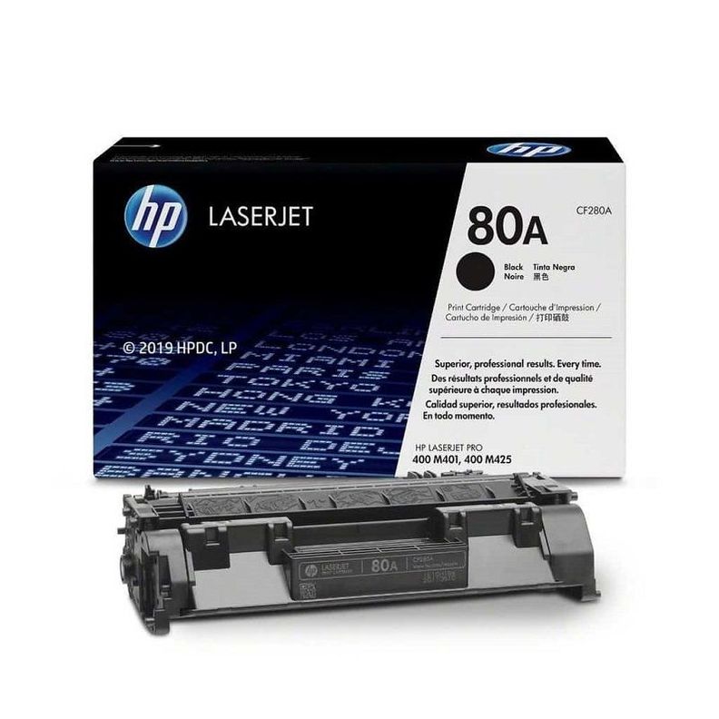 Cartucho de Tóner HP 80A pág. 2.560 Negro CF280A-1