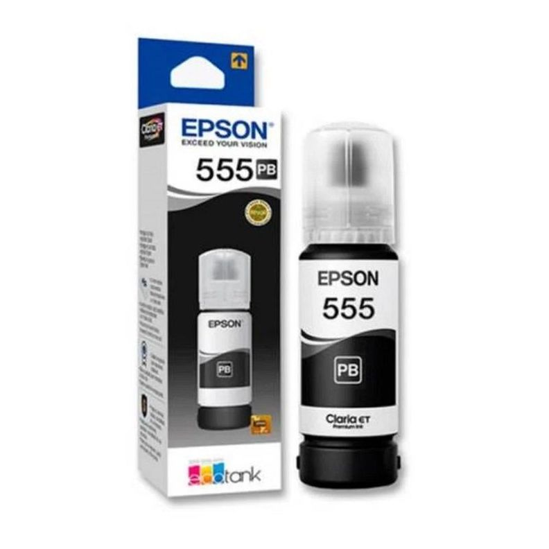 Botella de Tinta Epson T555 70ml pág. 7.300 Negro T555120-AL-0