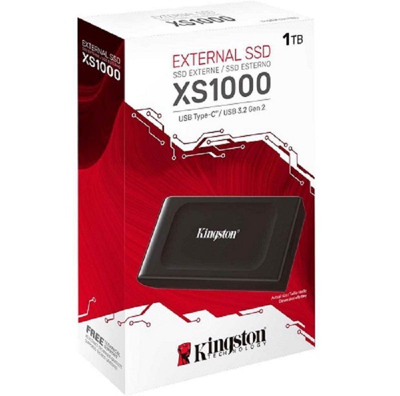 Disco SSD Externo Kingston XS1000 1Tb Usb 3.2 Negro-1