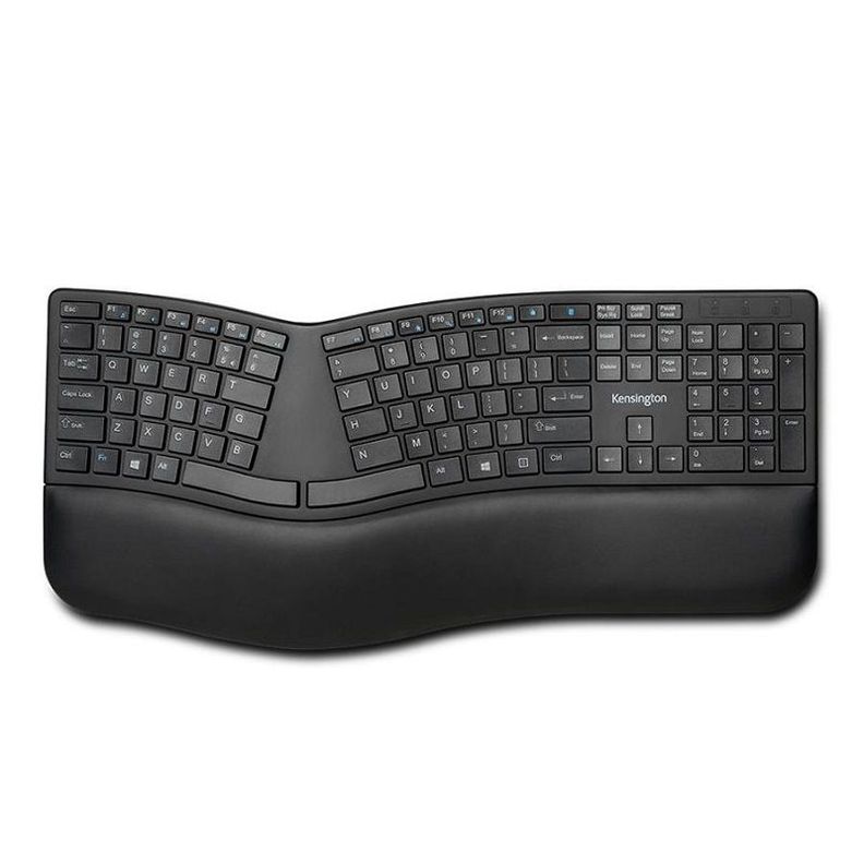Teclado Kensington Pro Fit Ergonómico Inalámbrico Español Negro-0