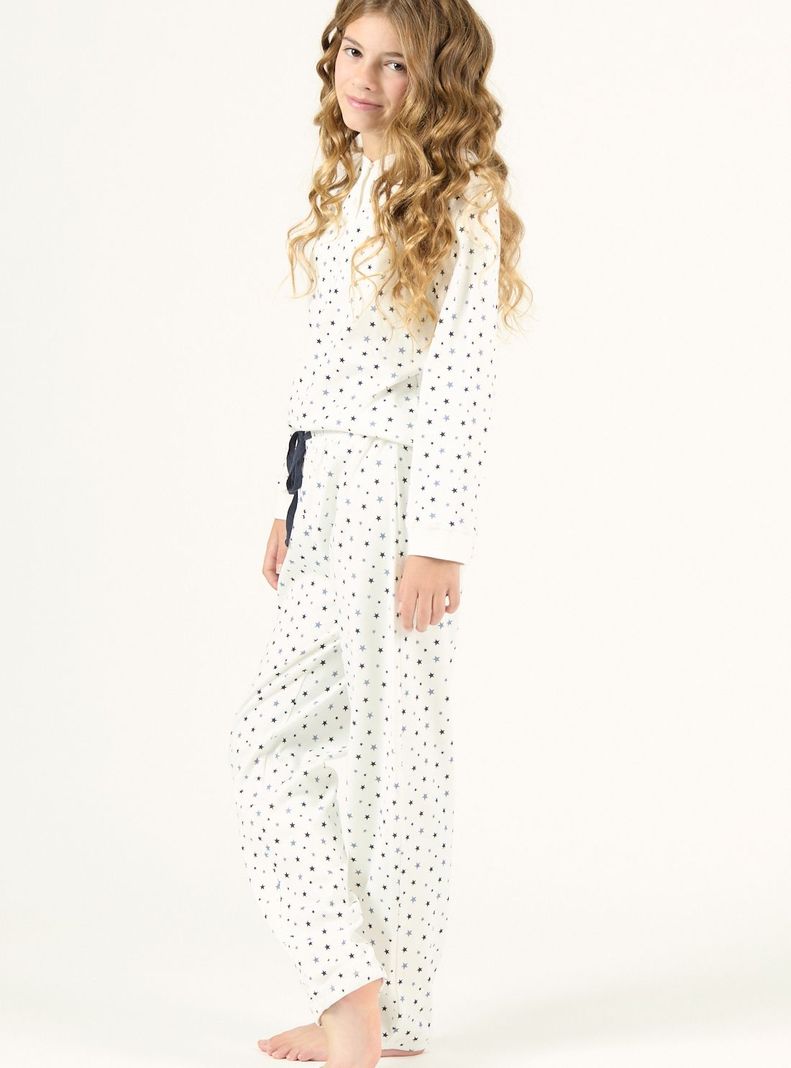 Pijama de Niña Puño Blanco-1