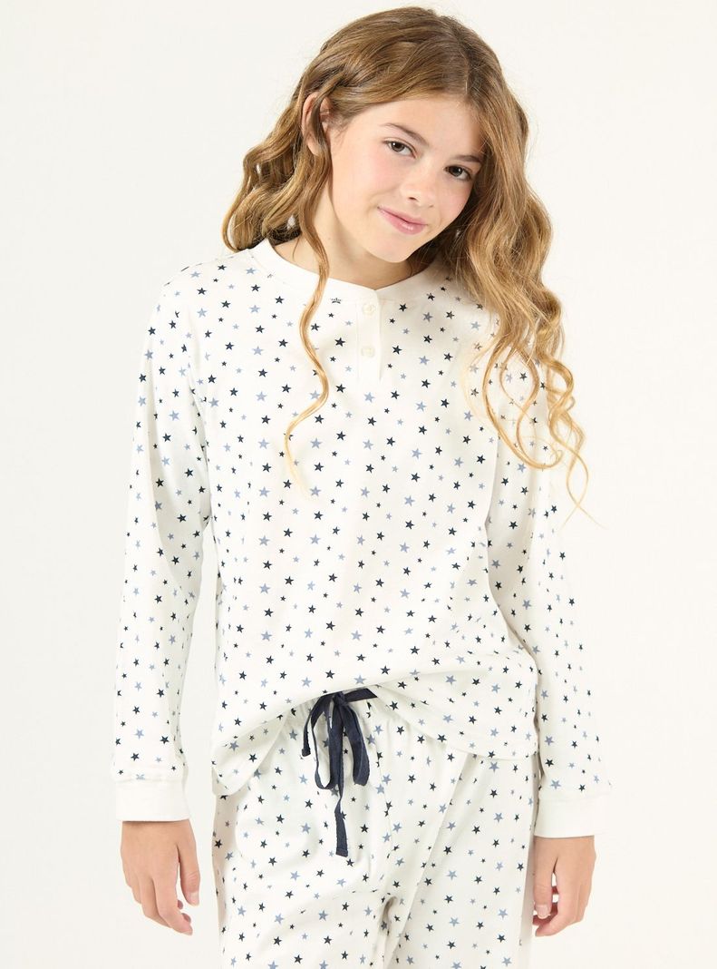 Pijama de Niña Puño Blanco-4