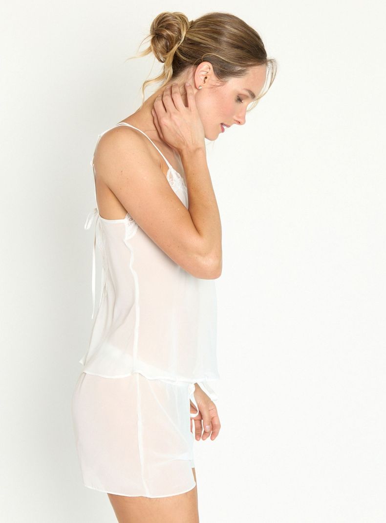 Pijama de Mujer Siena Short Nacional Ivory-2