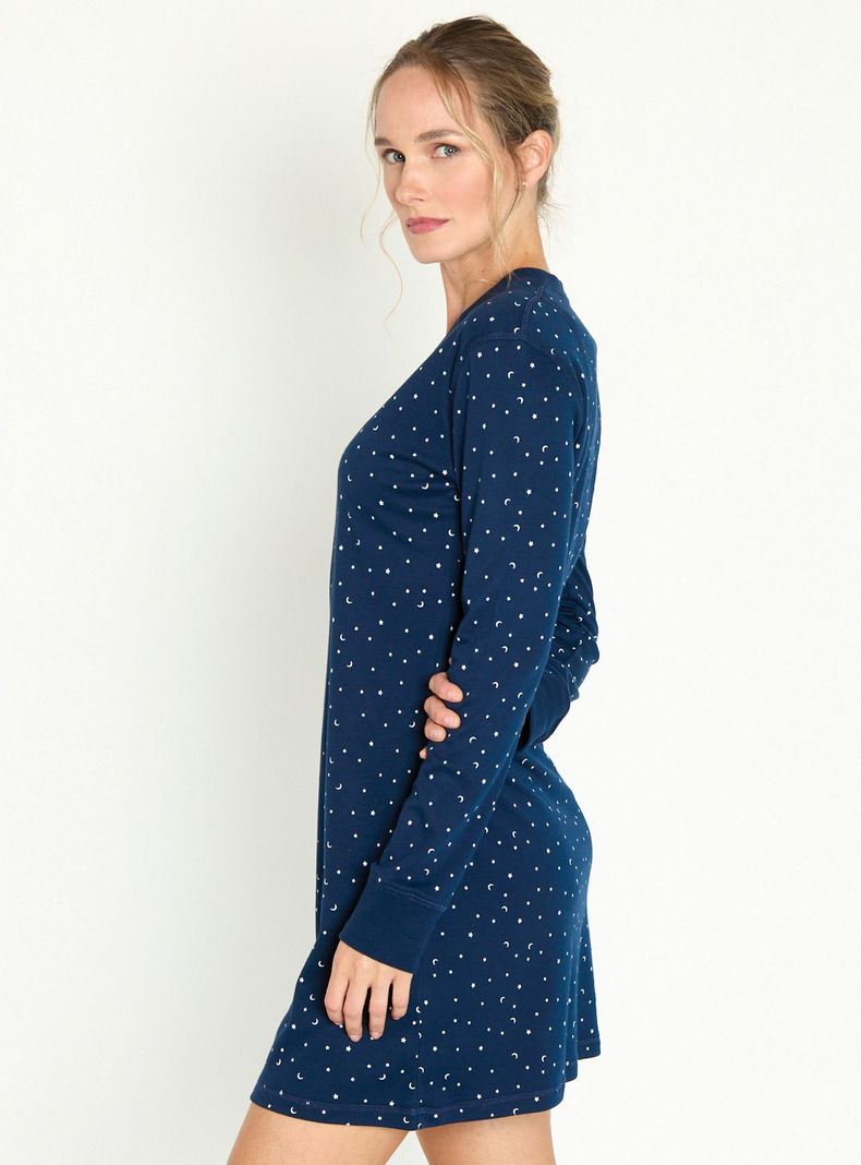 Camisa de Dormir Rocio Azul-2