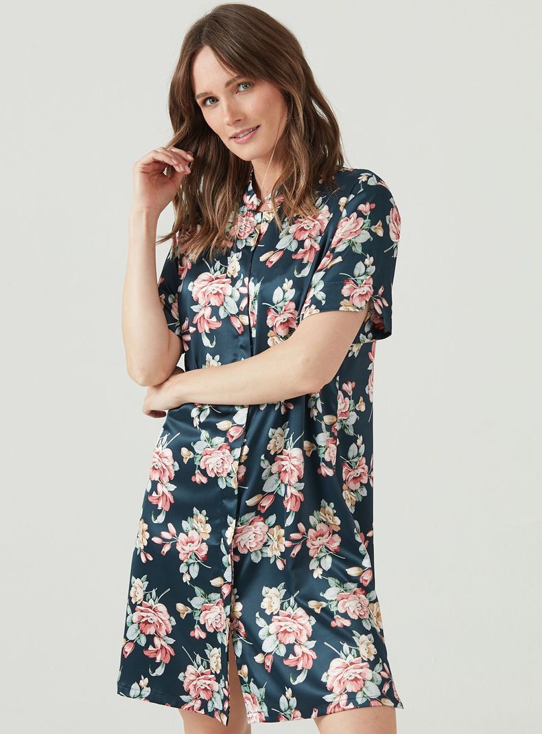 Camisa de Dormir Mao Azul Estampado-1