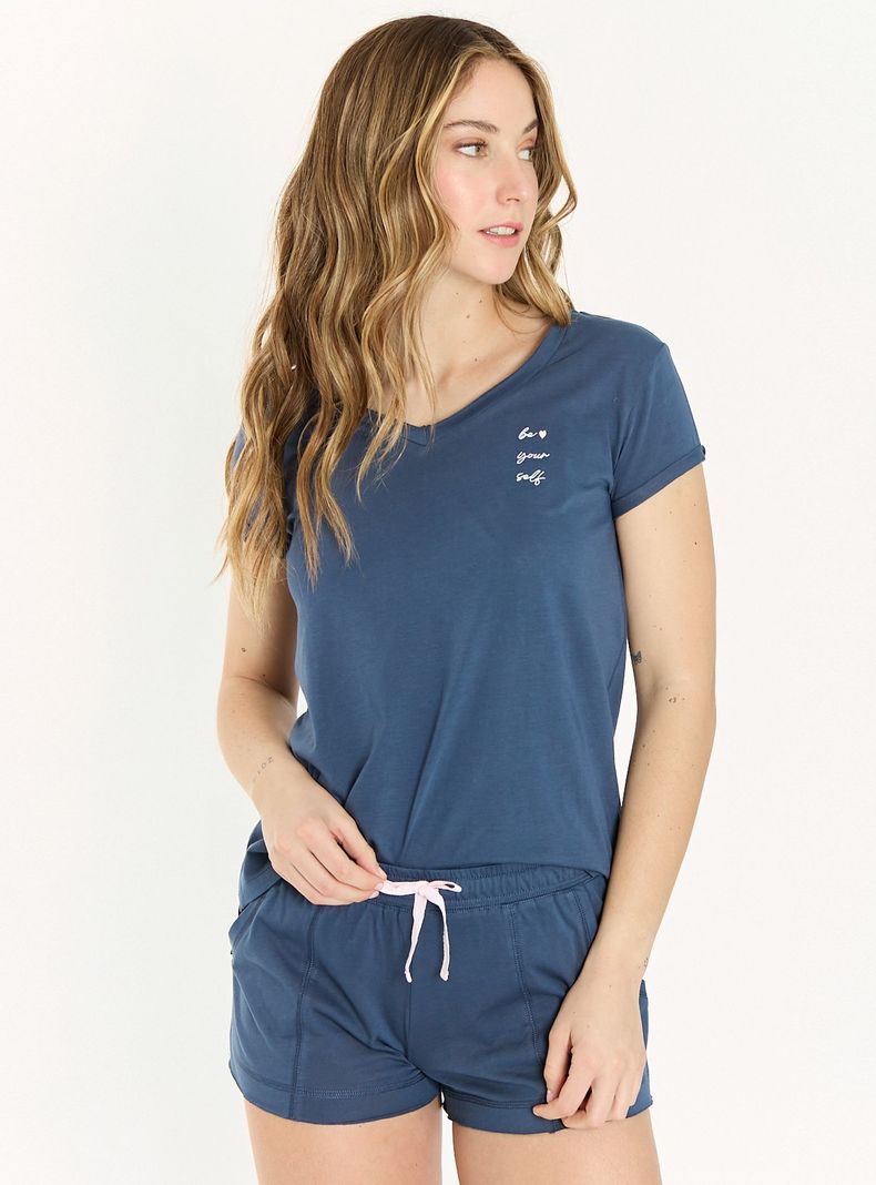 Pijama de Mujer Victoria Azul-1