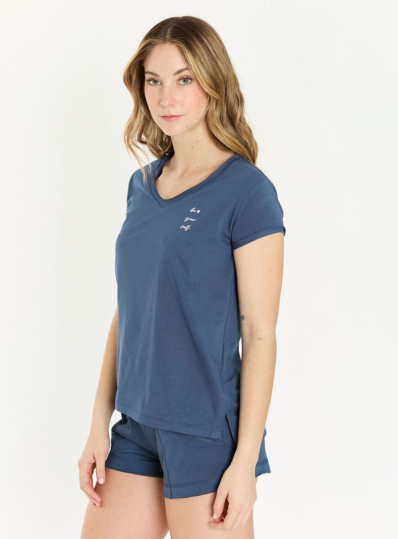 Pijama de Mujer Victoria Azul-2