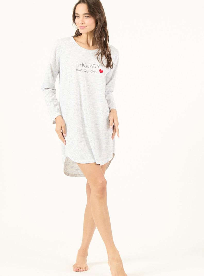 Camisa de Dormir Lupe Celeste-0