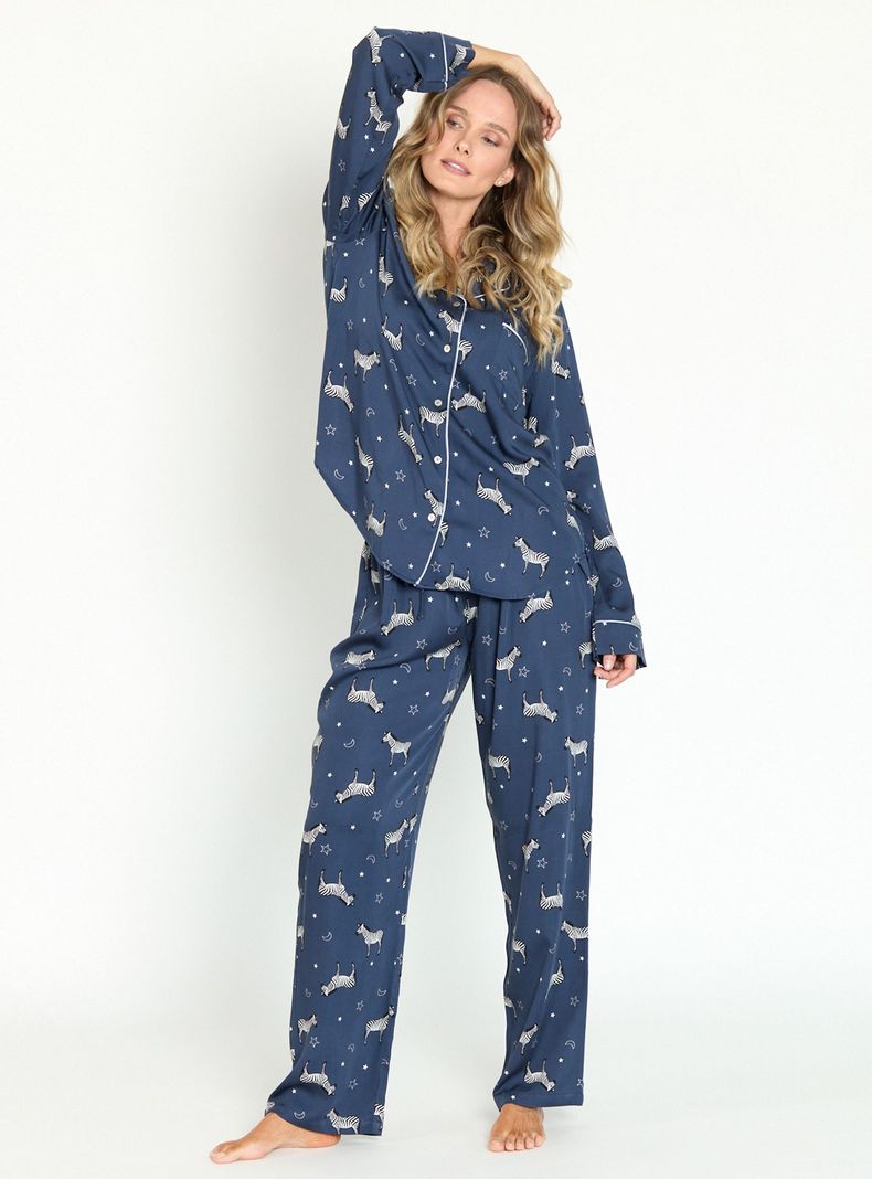 Pijama de Mujer Helena Azul-0