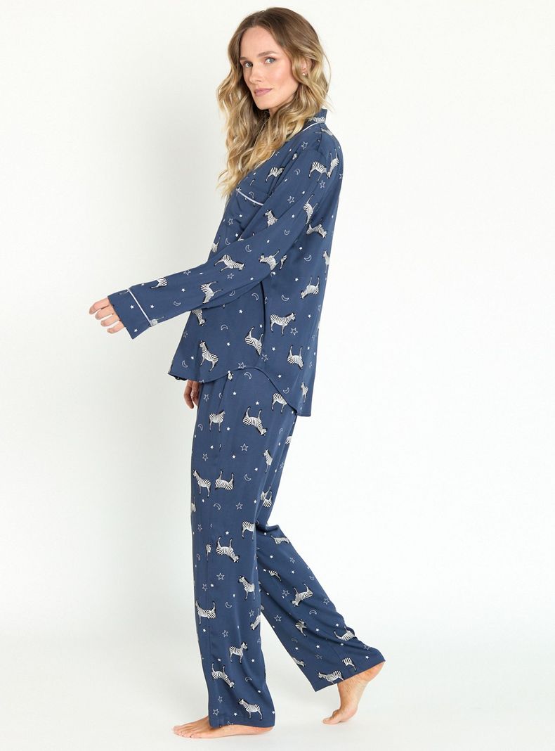 Pijama de Mujer Helena Azul-1