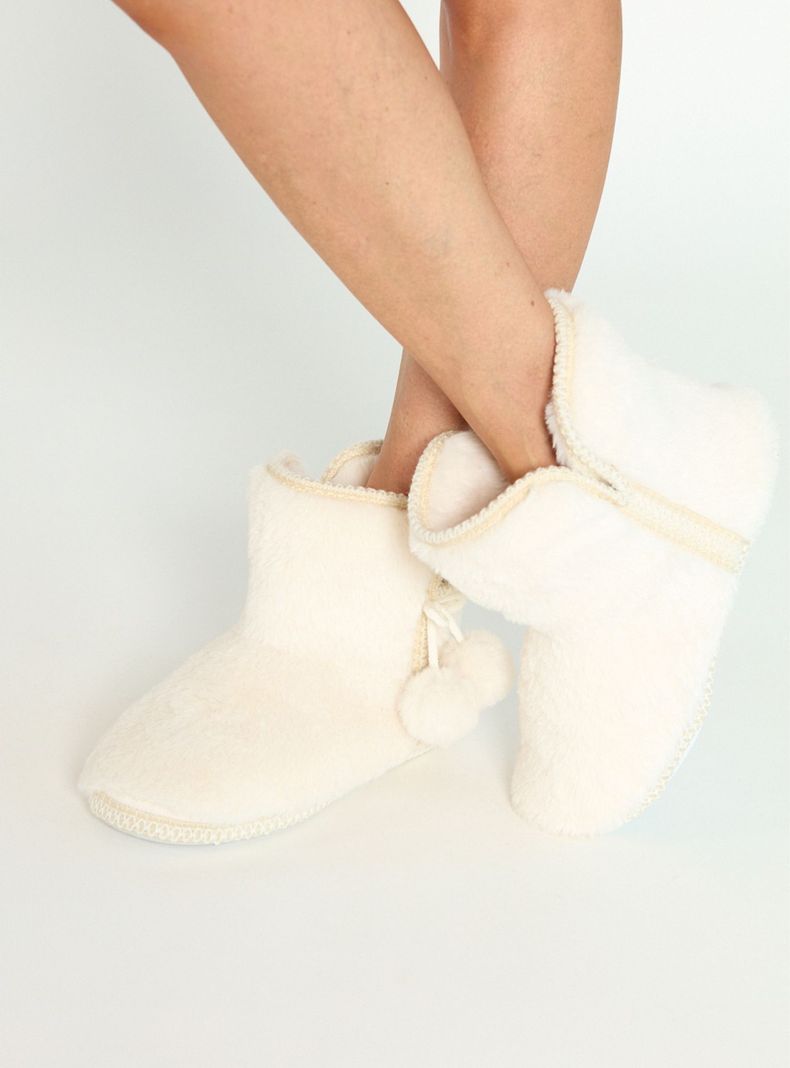 Pantufla de Mujer Bota New Taupe Claro-0