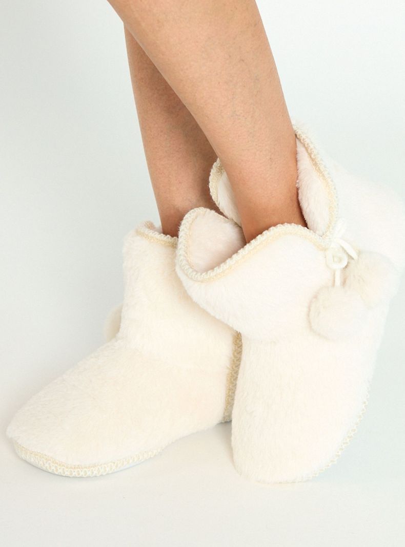 Pantufla de Mujer Bota New Taupe Claro-1