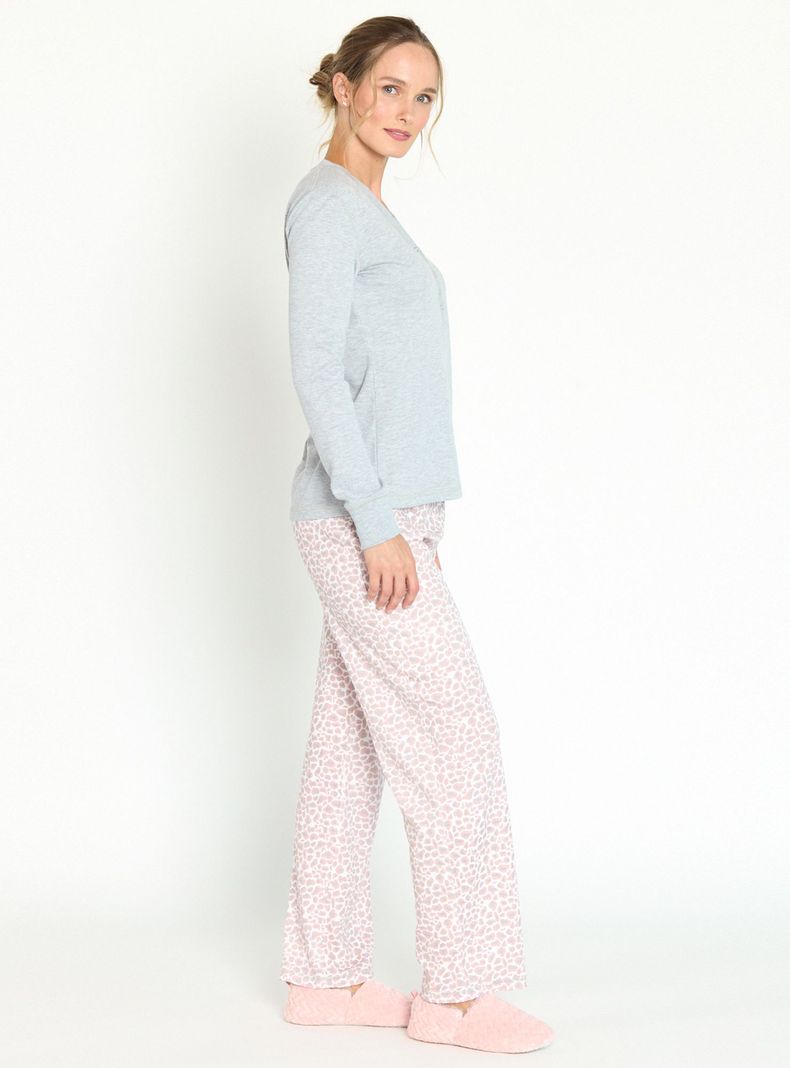 Pijama de Mujer Rocio Gris Melange-1
