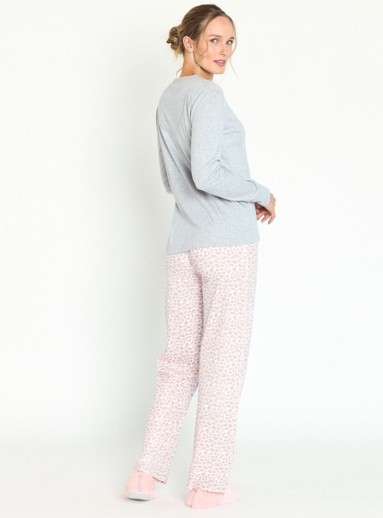 Pijama de Mujer Rocio Gris Melange-2