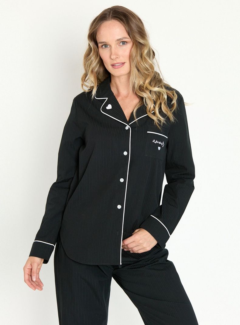 Pijama de Mujer Margaret Sport Negro-3