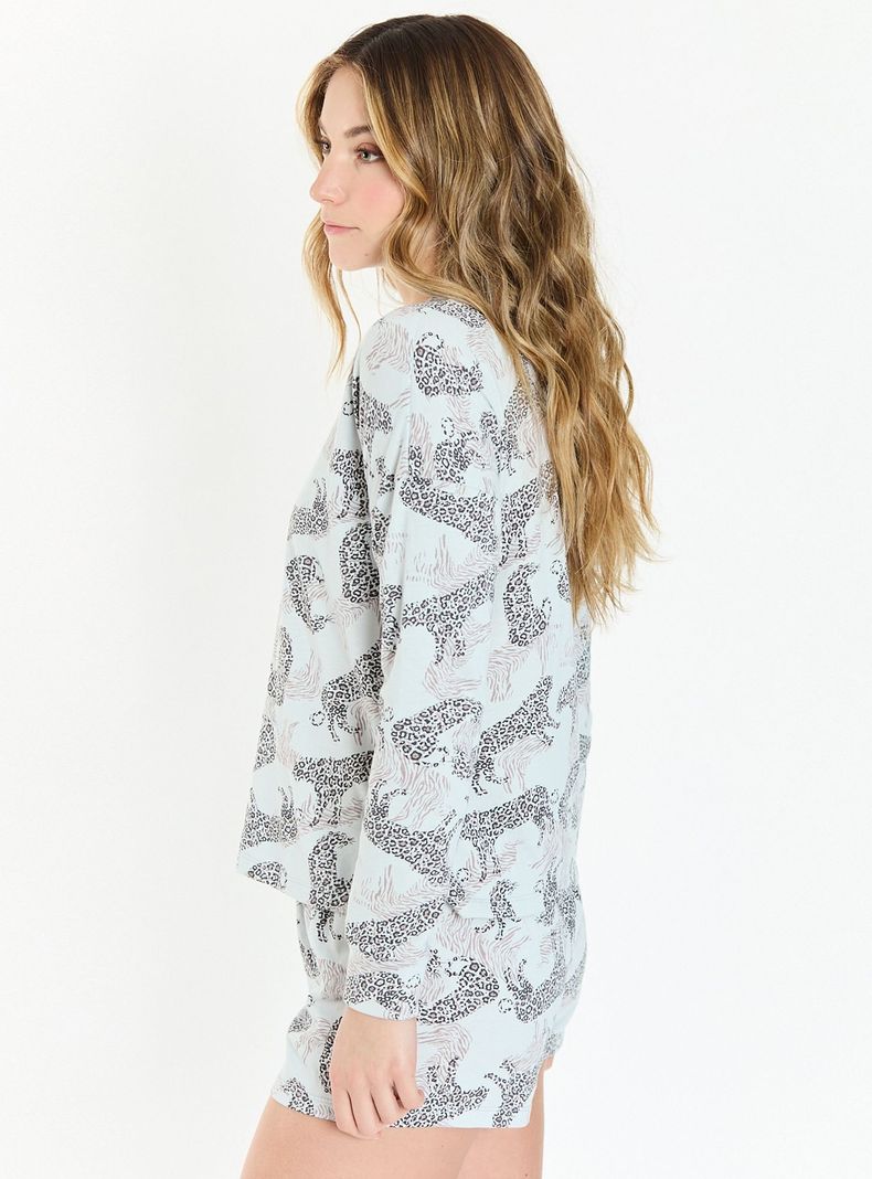 Pijama de Mujer Pipa Nacional Gris Animal Print-2