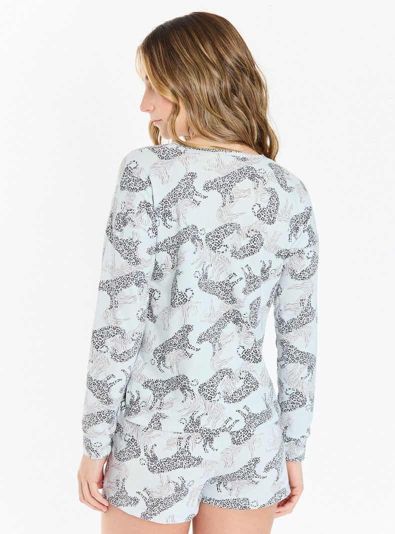 Pijama de Mujer Pipa Nacional Gris Animal Print-3