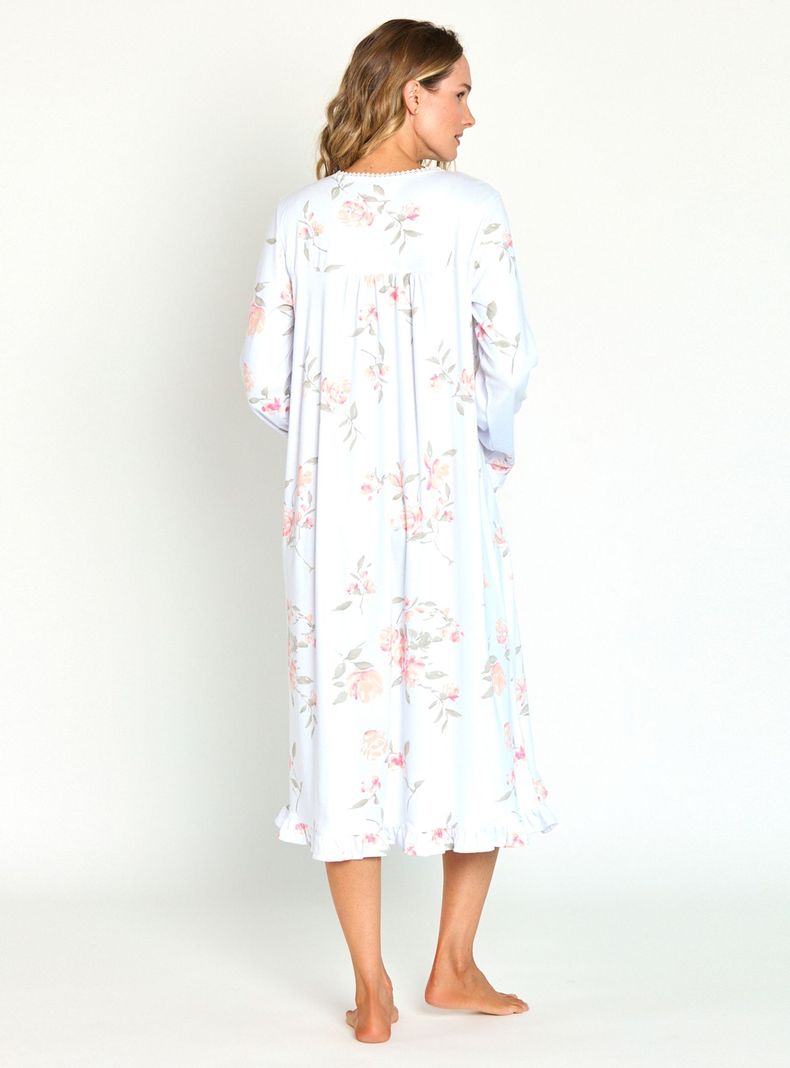 Camisa de Dormir Tradicional Luz Blanco Estampado-2